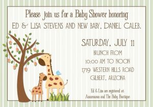 Giraffe Baby Shower Invitations Template Pink Giraffe Baby Shower Invitations Image