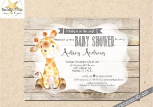 Giraffe Baby Shower Invites Giraffe Baby Shower Invitation Gender Neutral Shower