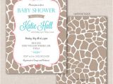 Giraffe Print Baby Shower Invitations Giraffe Print Baby Shower Invitation by Modernwhimsydesign