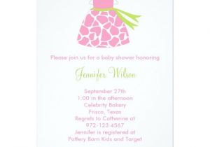 Giraffe Print Baby Shower Invitations Pink Giraffe Print Baby Shower Invitation