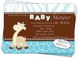 Giraffe themed Baby Shower Invitations Giraffe Baby Shower Invitation Boy Baby Shower