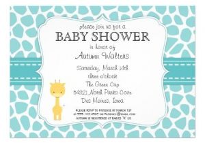 Giraffe themed Baby Shower Invitations Giraffe Baby Shower Invitations