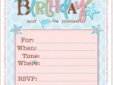 Girl Birthday Invitations Free Printable 21 Teen Birthday Invitations Inspire Design Cards