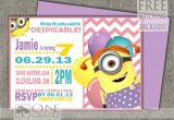 Girl Minion Party Invitations Girl Minion Invitation Printable 9 00 Https Www Etsy