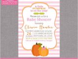 Girl Pumpkin Baby Shower Invitations Little Pumpkin Baby Shower Invitation Fall by Zoeybluedesigns