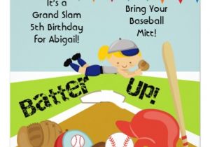 Girl softball Birthday Invitations Custom Blond Girl softball Birthday Invitation 5 25