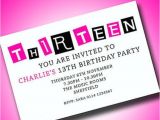 Girls 13th Birthday Party Invitations Personalised Boys Girls Teenager 13th Birthday Party