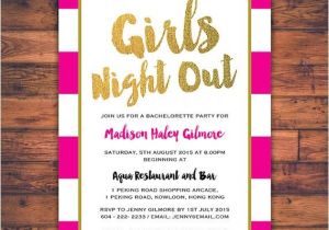 Girls Night Party Invitation Wording Bachelorette Party Girls Night Out Invitation Card by