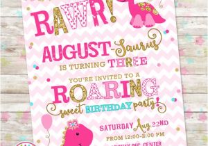 Girly Birthday Invitations Free Printable Girly Dinosaur Invite Girl Dinosaur Birthday Pink and