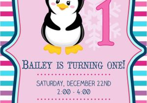 Girly Birthday Invitations Free Printable Items Similar to Girly Penguin Birthday Invitation