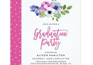 Girly Graduation Invitations Personalized Graduation Party Invitations