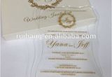 Glass Wedding Invitation Cards Clear Acrylic Die Cut Wedding Invitations for Elegant