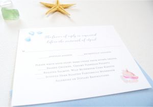 Glass Wedding Invitation Cards Watercolor Sea Glass Beach Wedding Invitations by Artist