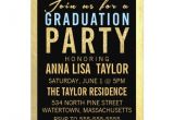 Glitter Graduation Party Invitations Gold Foil Glitter Graduation Party Invitation Zazzle