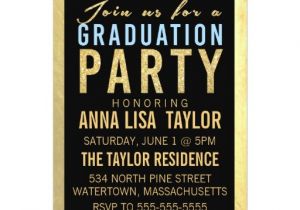 Glitter Graduation Party Invitations Gold Foil Glitter Graduation Party Invitation Zazzle