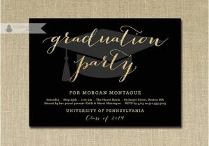 Glitter Graduation Party Invitations Gold Glitter Graduation Party Invitation Gold Graduate Cap