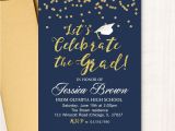 Glitter Graduation Party Invitations Graduation Party Invitation Grad Party Glitter Invitation