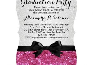 Glitter Graduation Party Invitations Personalized Glitter Graduation Invitations
