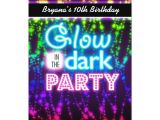 Glow In the Dark Party Invitation Template Free Glow In the Dark Neon Party Invitations Rainbow Zazzle Com