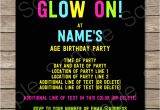 Glow In the Dark Party Invitation Template Free Neon Glow Party Invitations Template Editable and Printable