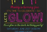 Glow In the Dark Party Invitation Template Free Printable Glow In the Dark theme Party Invitation