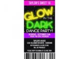 Glow Party Invites Personalized Glow In the Dark Invitations