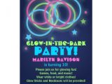 Glow Party Invites Personalized Neon Invitations Custominvitations4u Com