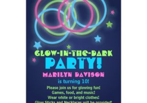 Glow Party Invites Personalized Neon Invitations Custominvitations4u Com