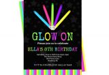 Glow Stick Party Invitations 80 39 S Neon Party Invitation Kids Glow Stick Invites