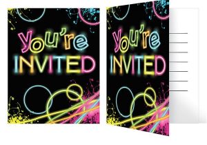 Glow Stick Party Invitations Glow Party Invitations Glow Party Supplies Shindigs Com Au
