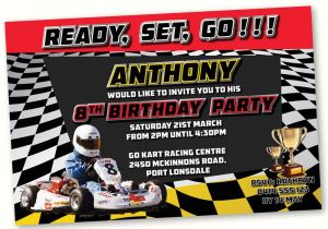 Go Kart Birthday Invitation Template Go Kart Birthday Party Invitation Go Kart Racing Party
