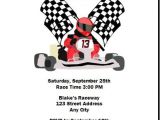 Go Kart Birthday Invitation Template Go Kart Racer Birthday Party Invitation Set Of 12 In 2019
