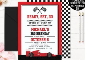 Go Kart Birthday Invitation Template Race Car Boy Birthday Invitation Template Boy Birthday Party