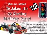 Go Karting Party Invitation Template Free Personalised Go Kart Racing Karting Birthday Party