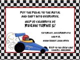 Go Karting Party Invitation Template Free Race Car Go Kart Birthday Invitations by Pmcinvitations On