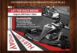 Go Karting Party Invitation Template Free Racing themed Birthday Party Invitation Gokart Party