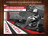 Go Karting Party Invitation Template Free Racing themed Birthday Party Invitation Gokart Party