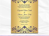 Gold Wedding Invitation Kit by Celebrate It Template Navy and Gold Wedding Invitation Template by