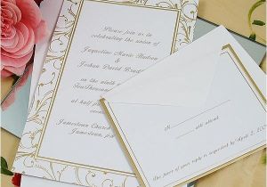 Gold Wedding Invitation Kits Gold Swirl Invitation Kit Wedding Collectibles