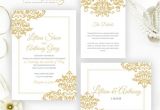 Gold Wedding Invitation Kits Gold Wedding Invitation Kits Printed On White Shimmer Paper
