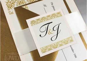 Gold Wedding Invitation Kits Items Similar to Blush Wedding Invitation Elegant Gold