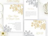 Gold Wedding Invitation Kits Silver and Gold Wedding Invitation Kits Printed On Pearlescent