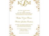Gold Wedding Invitation Template Products Wedding Template Shop