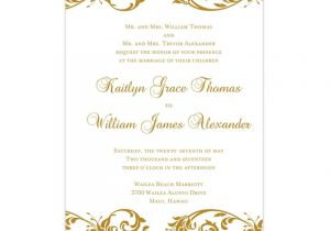 Gold Wedding Invitation Template Tropical Damask Wedding Invitation Gold Wedding Template