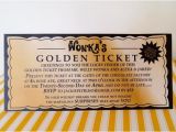 Golden Birthday Invitation Template Willy Wonka Golden Ticket Invitation Digital Printable