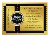 Golden Birthday Invitations Kids Masquerade Party Golden Ticket Birthday Party 5×7 Paper