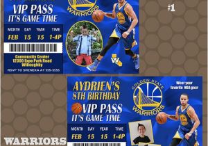 Golden State Warriors Birthday Invitations Golden State Warriors Basketball Birthday Party Invitations