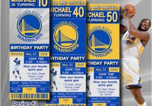 Golden State Warriors Birthday Invitations Golden State Warriors Birthday Invitation Basketball by