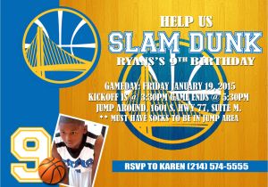 Golden State Warriors Birthday Invitations Golden State Warriors Printable Photo Digital by
