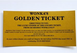 Golden Ticket Birthday Invitation Template Wonka Bar Golden Ticket Invitations Donuts